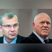 השר לוין והשופט פוגלמן. | חיים גולדברג, יונתן זינדל - פלאש 90