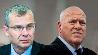 השר לוין והשופט פוגלמן. | חיים גולדברג, יונתן זינדל - פלאש 90