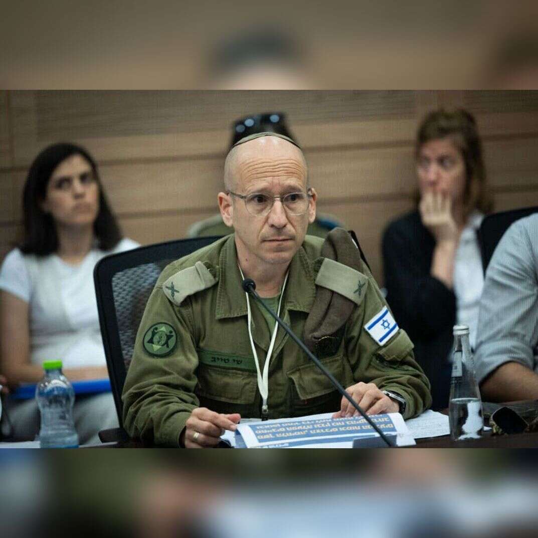 תא"ל שי טייב, ראש חטיבת תכנון ומנהל כוח האדם בצה"ל, בדיון בכנסת | יונתן זינדל, פלאש 90