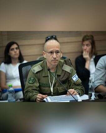 תא"ל שי טייב, ראש חטיבת תכנון ומנהל כוח האדם בצה"ל, בדיון בכנסת | יונתן זינדל, פלאש 90