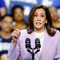 סגנית הנשיא והמועמדת לנשיאות ארה"ב, קמלה האריס, אתמול. | EPA