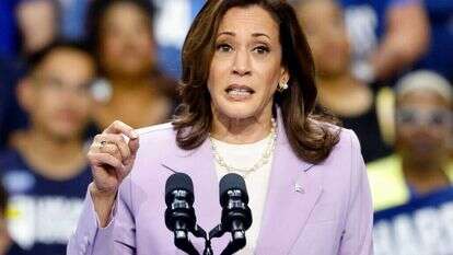 סגנית הנשיא והמועמדת לנשיאות ארה"ב, קמלה האריס, אתמול. | EPA