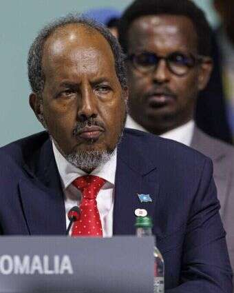 נשיא סומליה חסן מחמוד שייח'. | EPA/MICHAEL BUHOLZER