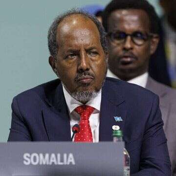 נשיא סומליה חסן מחמוד שייח'. | EPA/MICHAEL BUHOLZER