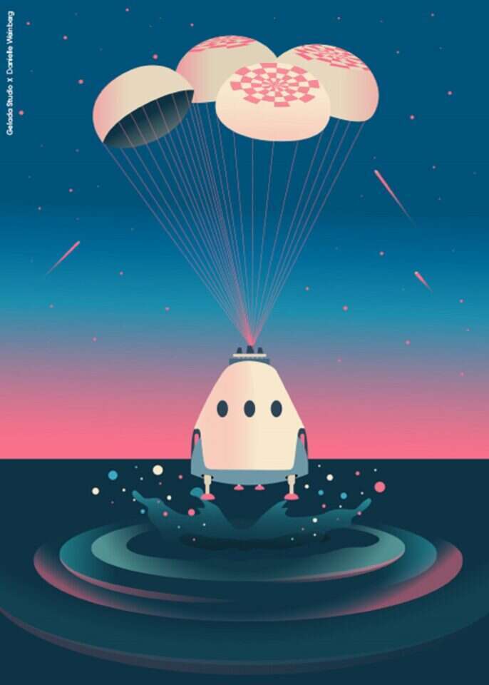 מהנמל אל החלל - משימת רקיע. איור: דניאל וינברג