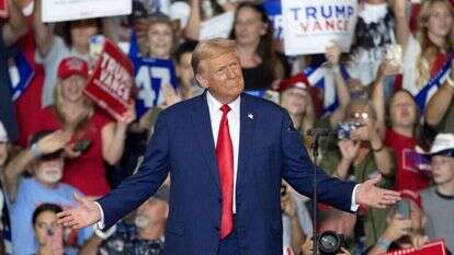 טראמפ בעצרת בחירות. | AFP