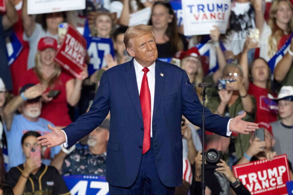 טראמפ בעצרת בחירות. | AFP