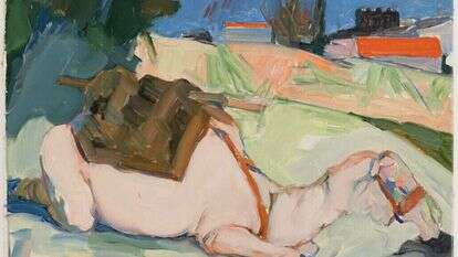 פנחס ליטבינובסקי, "גמל לבן" מתוך סדרת "האוריינט", שנות העשרים, שמן על בד. | אלעד שריג פנחס ליטבינובסקי, "גמל לבן" מתוך סדרת "האוריינט", שנות העשרים, שמן על בד. | אלעד שריג