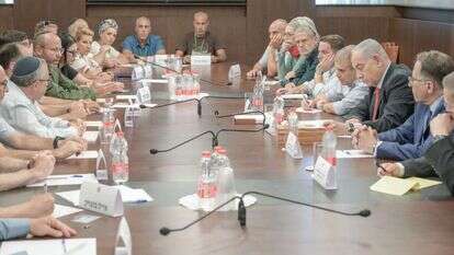 נתניהו בפגישה עם ראשי פורום התקווה ופורום הגבורה. | מעיין טואף, לע"מ