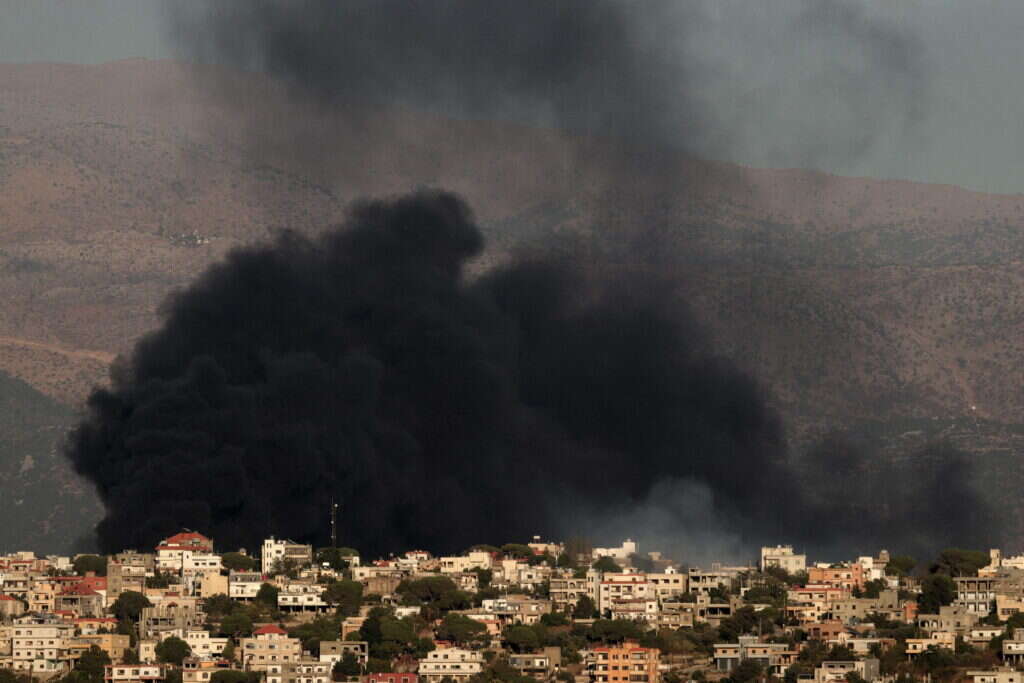 תקיפות חיל האוויר בלבנון, ביום שישי. | AFP תקיפות חיל האוויר בלבנון, ביום שישי. | AFP