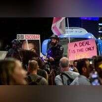 הפגנה בעד עסקת חטופים בתל אביב, אמש. | אבשלום ששוני, פלאש 90