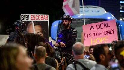 הפגנה בעד עסקת חטופים בתל אביב, אמש. | אבשלום ששוני, פלאש 90