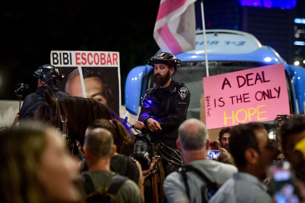 הפגנה בעד עסקת חטופים בתל אביב, אמש. | אבשלום ששוני, פלאש 90