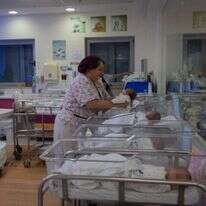 מחלקת יולדות בבית החולים שערי צדק בירושלים | חיים גולדברג, פלאש 90