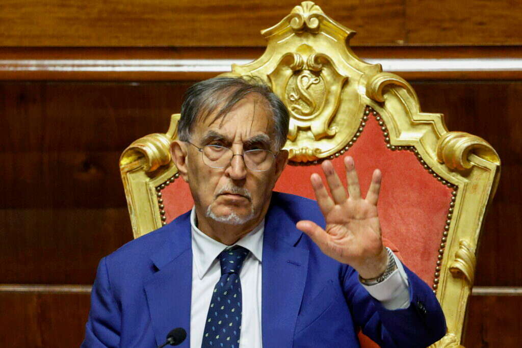 נשיא הסנאט האיטלקי איגנציו לה רוסה. | EPA