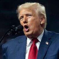 טראמפ בעצרת בחירות. | AFP