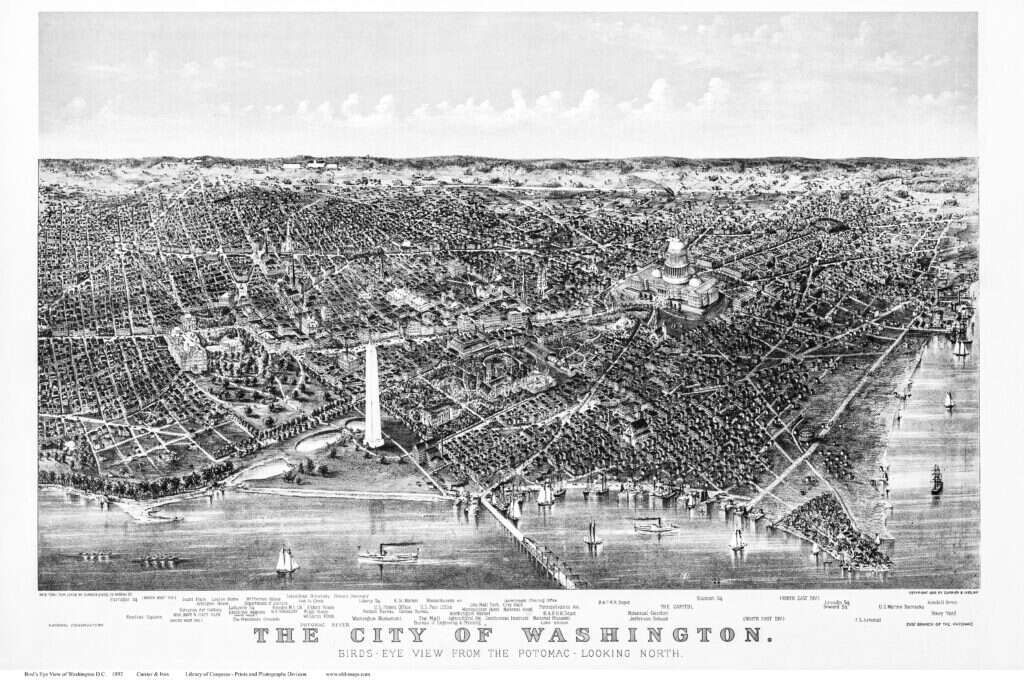 מפת וושינגטון. | ספריית הקונגרס האמריקני