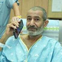 שיחת פרחאן קאדי עם ראש הממשלה, לאחר ששוחרר משבי חמאס. יוסי איפרגן / לע"מ