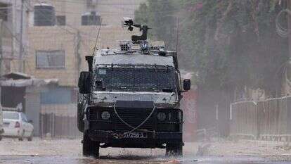 ג'יפ של כוחות צה"ל בג'נין. | EPA