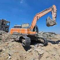 שלט היישוב נצרים בזמן חשיפתו בשטח הרצועה | ללא