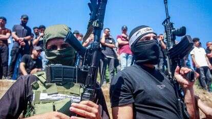 חמושים פלסטינים בטובאס שבשומרון, השבוע. | נאסר אישתייה, פלאש 90