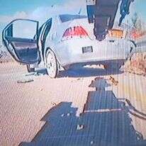 רכב התופת בכניסה לעטרת. | דוברות המשטרה