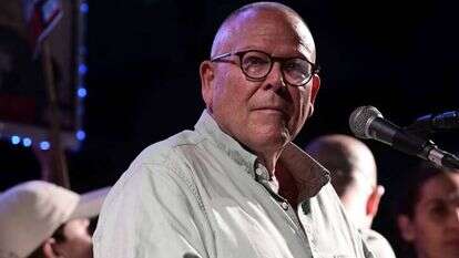 ארנון בר דוד בהפגנה בקפלן | תומר נויברג, פלאש 90