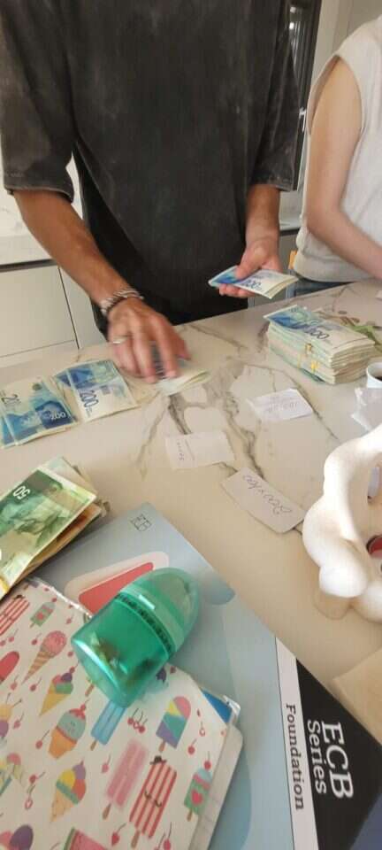 כסף שנתפס. | משטרת ישראל