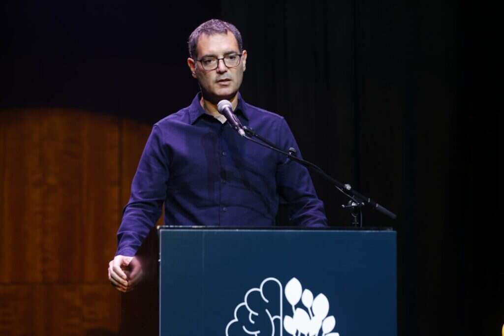 משה בר סימן טוב בכנס 'אנוש' 2024. | דרור סיתהכל