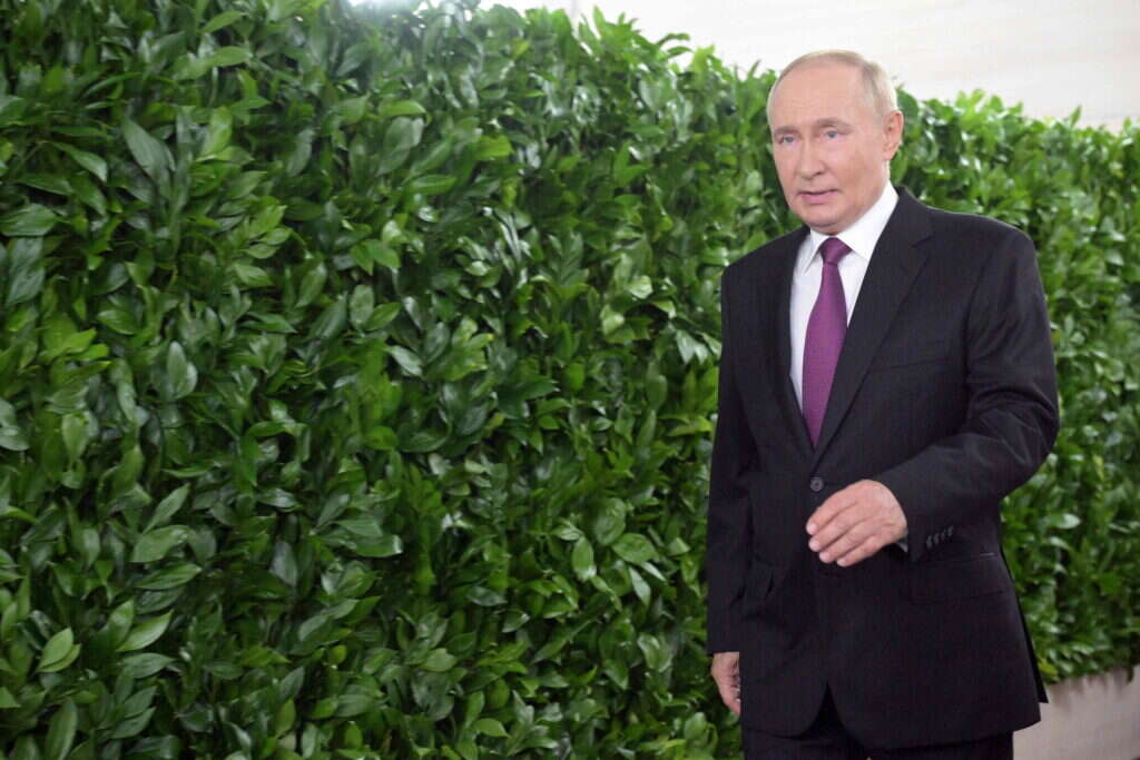 פוטין בפורום הכלכלי המזרחי של רוסיה בוולדיווסטוק, היום. | AFP