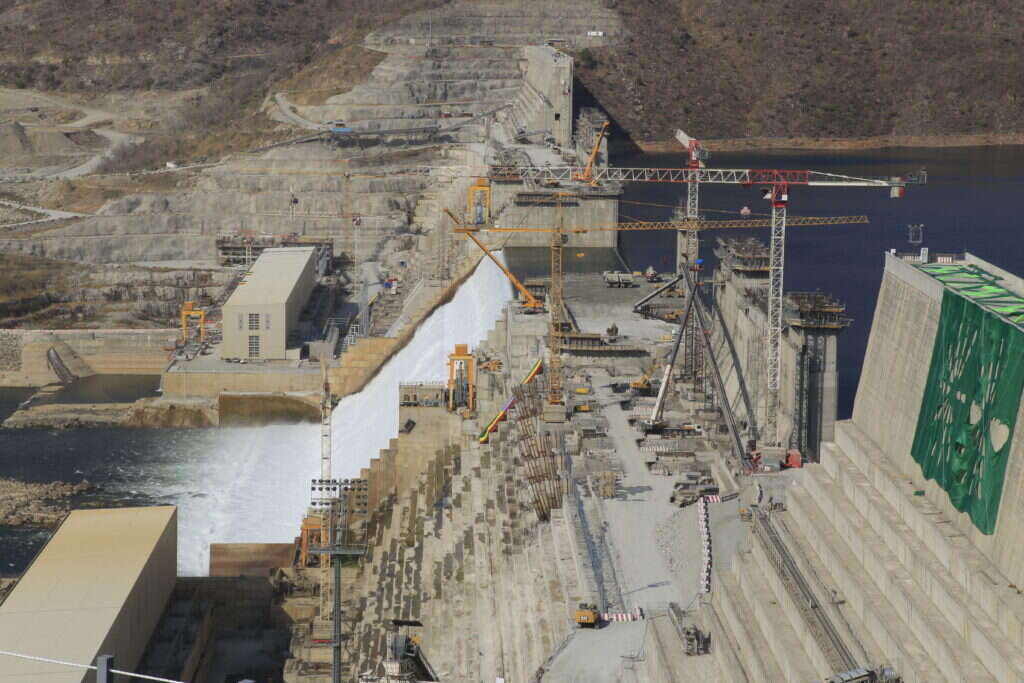 מוקד מתיחות. סכר הרנסנס האתיופי הגדול, שחוסם את הנילוס בדרך לקהיר. | גטי אימג'ס