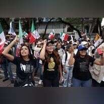 המחאה נגד הרפורמה המשפטית במקסיקו. | AFP