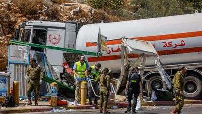 זירת הדריסה בגבעת אסף. | Chaim Goldberg/Flash90