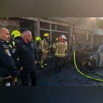 זירת הפיצוץ ברמלה. | משטרת ישראל