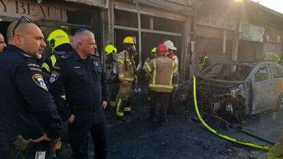 זירת הפיצוץ ברמלה. | משטרת ישראל