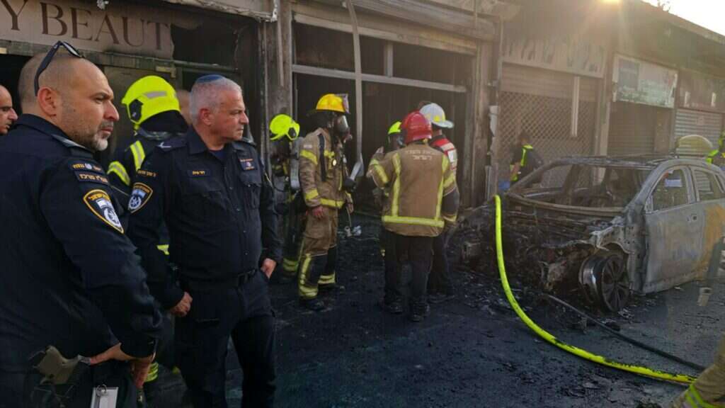 זירת הפיצוץ ברמלה. | משטרת ישראל