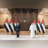 מאיר בן־שבת וד"ר אנואר גרגאש, שר המדינה לענייני חוץ של איחוד האמירויות. אוגוסט 2020. | לע"מ