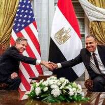 שרי החוץ המצרי והאמריקני בפגישה במצרים, ספטמבר. | Evelyn Hockstein / AFP