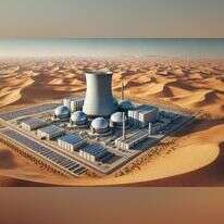 הדמייה של כור גרעיני בסעודיה. קרדיט: הדמיה מלאכותית ChatGPT