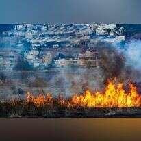שריפה ליד קריית־שמונה. | אייל מרגולין, פלאש 90