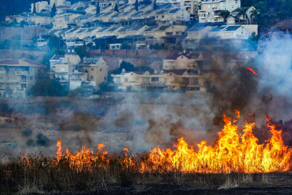 שריפה ליד קריית־שמונה. | אייל מרגולין, פלאש 90
