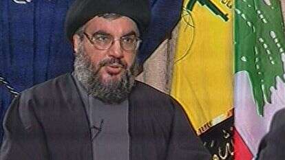 נסראללה בראיון לערוץ הטלוויזיה "אל־ג'דיד", אוגוסט 2006. | איי.פי