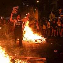 מפגינים נגד ראש הממשלה. | איתי רון, פלאש 90
