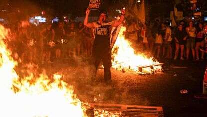 מפגינים נגד ראש הממשלה. | איתי רון, פלאש 90