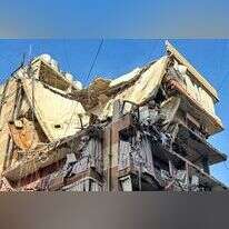 הבניין שהופצץ. | AFP