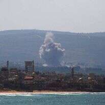 תקיפה ישראלית בצור, דרום לבנון. בסוף ספטמבר. | AFP