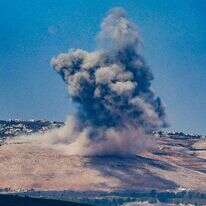 תקיפה ישראלית בדרום לבנון. | דוד כהן - פלאש 90