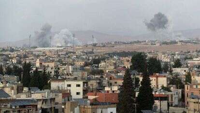 תקיפה ישראלית בבקעת לבנון. | AFP תקיפה ישראלית בבקעת לבנון. | AFP