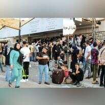 פליטים לבנוניים במעבר גבול סורי-לבנוני. | AFP