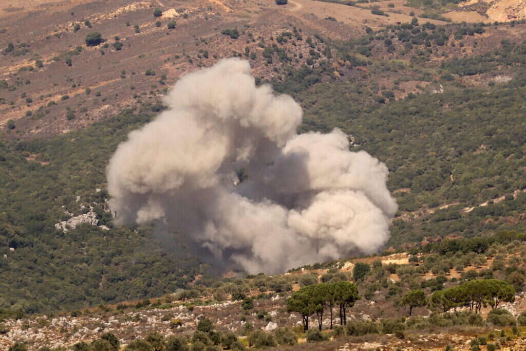 תקיפות צה"ל בלבנון לפני כחודש. | AFP